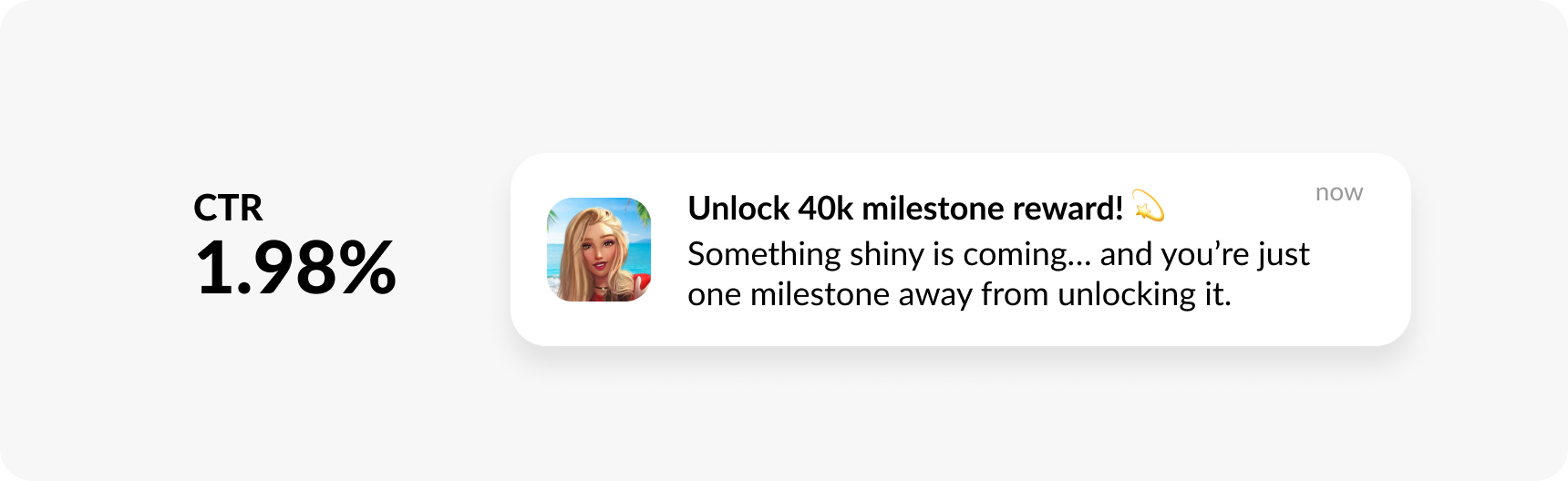 Mobile game app push example